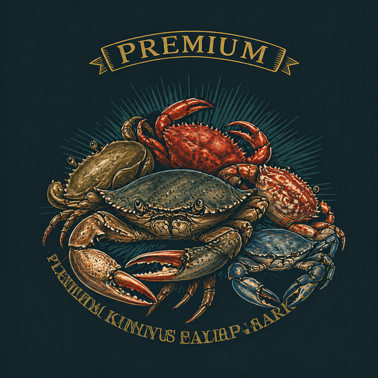 Premium mud crabs and seafood on ice prepared for export shipment